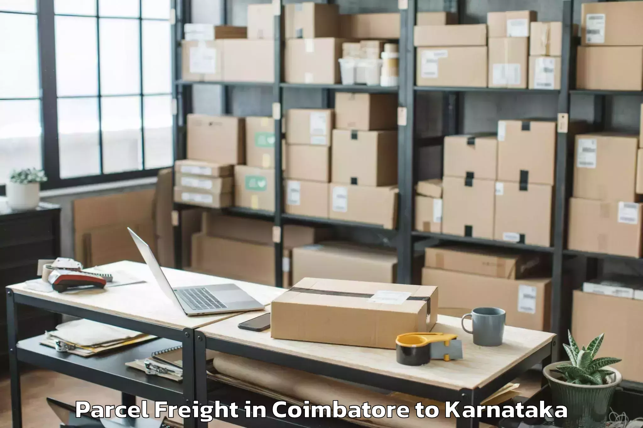 Easy Coimbatore to Thirthahalli Parcel Freight Booking